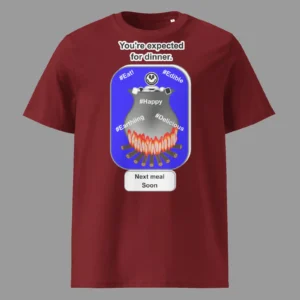 Unisex Organic Cotton T-Shirt Cauldron Angel Burgundy