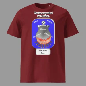 Unisex Organic Cotton T-Shirt Cauldron Martian Burgundy