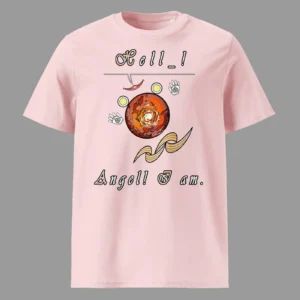 Unisex Organic Cotton T-Shirt Hello Angel Cotton Pink