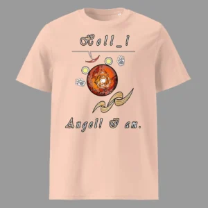 Unisex Organic Cotton T-Shirt Hello Angel Fraiche Peche