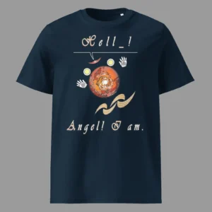 Unisex Organic Cotton T-Shirt Hello Angel French Navy