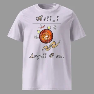 Unisex Organic Cotton T-Shirt Hello Angel Lavender