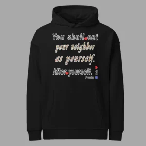 Unisex Organic Relaxed Hoodie Predator Code Black