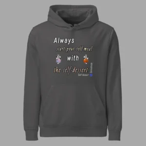 Unisex Organic Mid-Weight Hoodie Self-dessert Delicatesse Anthracite