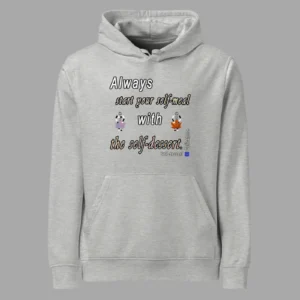 Unisex Organic Mid-Weight Hoodie Self-dessert Delicatesse Heather Grey