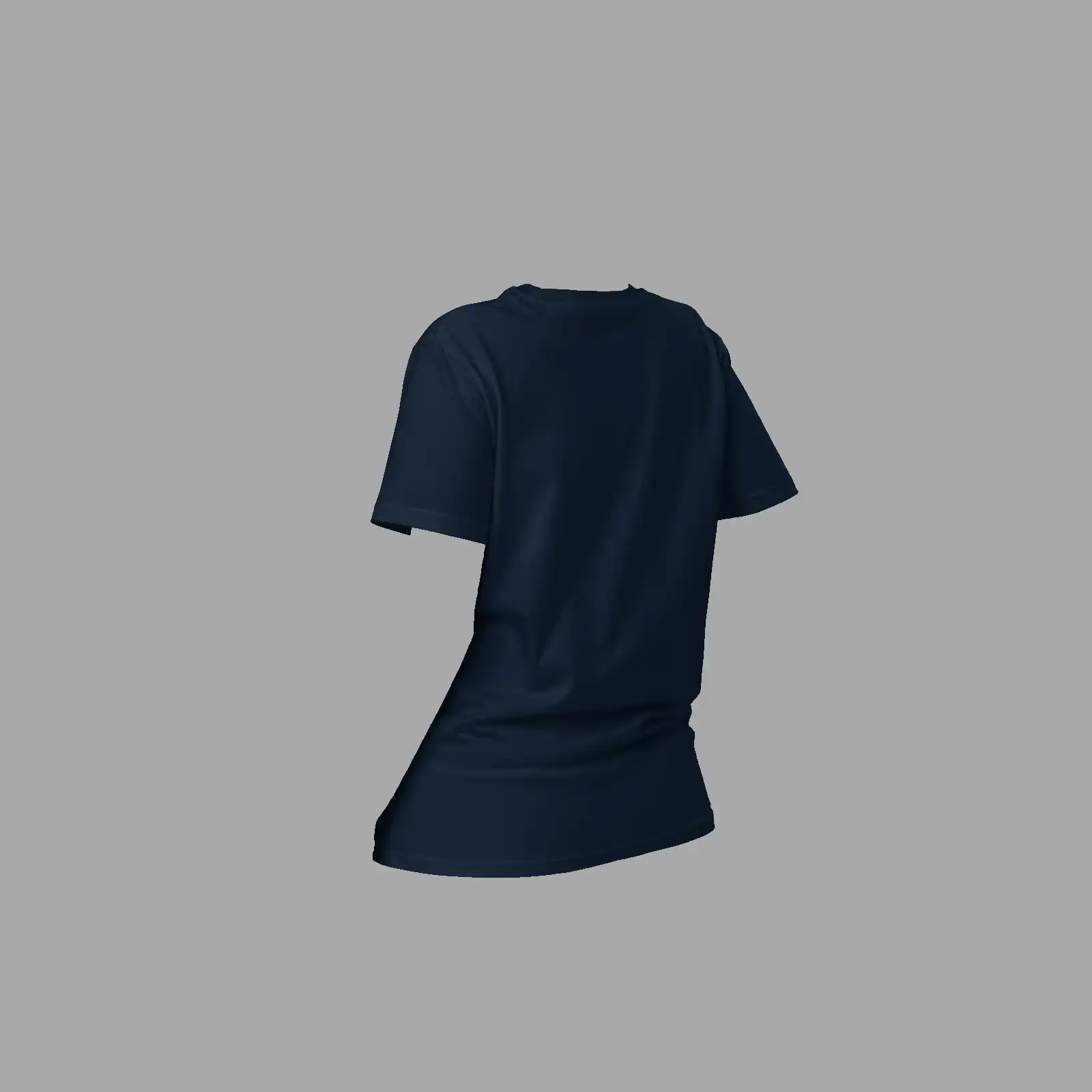 Unisex Organic Mid-Weight T-Shirt Basic Evolution French Navy - Image 4