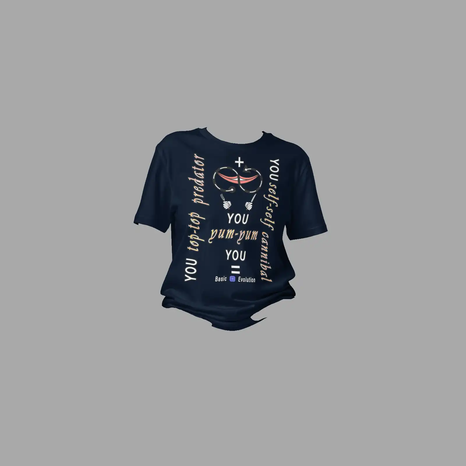 Unisex Organic Mid-Weight T-Shirt Basic Evolution French Navy - Image 3