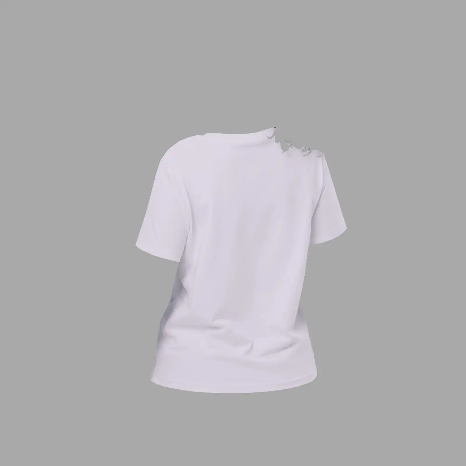 Womens Organic Ribbed Neck T-Shirt Anthropophagous Dilemma Lavender - Image 4