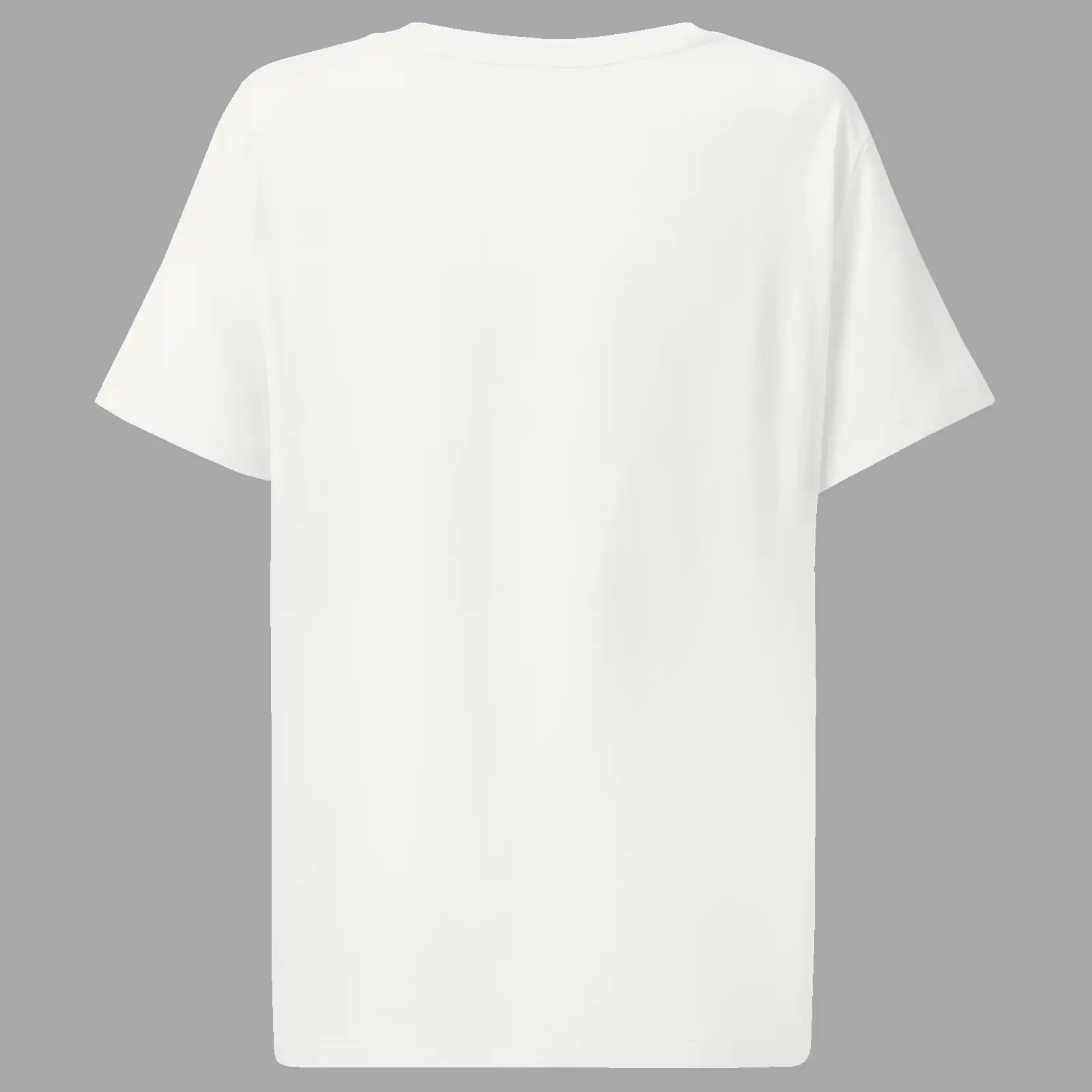 Womens Organic Ribbed Neck T-Shirt Anthropophagous Dilemma Off White - Image 2