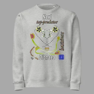Unisex Organic Mid-Weight Sweatshirt Dionaea hominivora Heather Grey