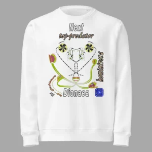 Unisex Organic Mid-Weight Sweatshirt Dionaea hominivora White